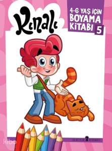 Kınalı 4-6 Yaş İçin Boyama Kitabı 5 (Pembe)