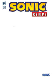Kirpi Sonic Yıllık 2019 - Boş Kapak