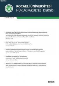 Kocaeli Üniv.Hukuk Fak.Dergisi Sayı:15 Ocak 2017