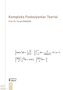 Kompleks Fonksiyonlar Teorisi