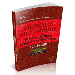 Konsensus Adli Hakimlik 10 Deneme Savaş Yayınları Aralık 2023