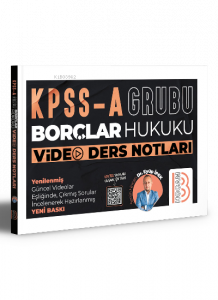 KPSS A Grubu Borçlar Hukuku Video Ders Notları