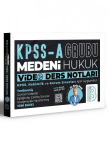 KPSS A Grubu Medeni Hukuk Video Ders Notları