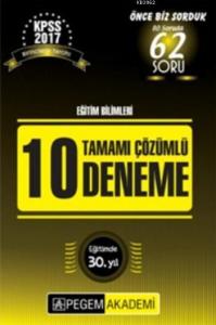 KPSS Eğitim Bilimleri Tamamı Çözümlü 10 Deneme 2017