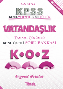 KPSS Vatandaşlık Tamamı Çözümlü Konu Özetli Soru Bankası