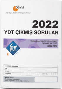 KR Akademi 2022 YDT Tıpkı Basım Çıkmış Sorular