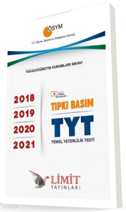 Limit ÖSYM Tıpkı Basım TYT ( 2018-2019-2020-2021 ) Deneme Sınavları