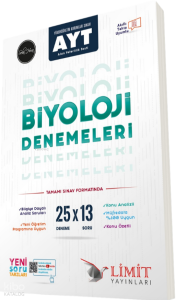 Limit Yayınları AYT 25'li Biyoloji Deneme