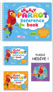 Lovely Parrot Reference Book;Activity Book  (2 kitap - puzzle hediyeli)