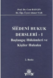 Medeni Hukuk Dersleri - I