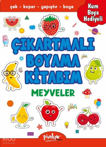 Meyveler Boyama Kitabı - Çıkartmalı (Kum Boya Hediyeli)
