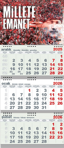 Millete Emanet 2026 Gemici Duvar Takvimi