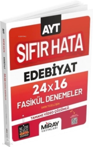 Miray Yayınları Sıfır Hata AYT Edebiyat 16 Deneme