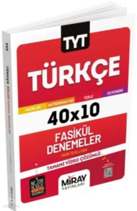 Miray Yayınları TYT Türkçe 40 x 10 Fasikül Denemeler
