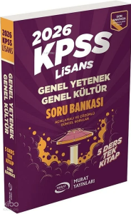 Murat Yayınları  2026 KPSS Lisans Genel Yetenek Genel Kültür Soru Bankası Tek Kitap Çözümlü Tek Kitap