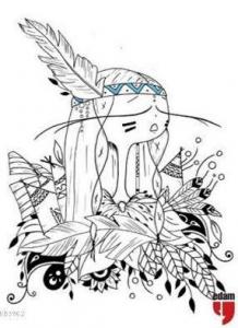 Muzi Tablo Boyama Serisi 2 Kızılderili