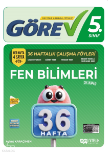 Nitelik Yayınları 5. Sınıf Fen Bilimleri Görev 36 Hafta Çalışma Föyleri