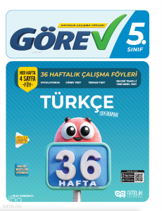 Nitelik Yayınları 5.Sınıf Görev 5 Türkçe (36 Hafta)