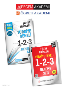 Öğreti Akademi 2024 KPSS Eğitim Bilimleri Tamamı Çözümlü Türkiye Geneli 1-2-3 (3'lü Deneme Seti)