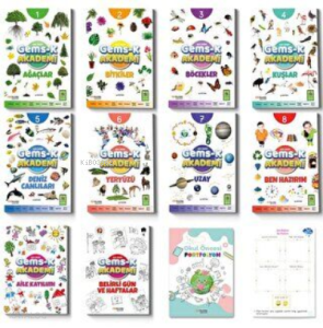 Okul Öncesi GEMS-K Akademi Eğitim Seti 12 Parça