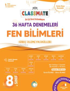 Okyanus Yayınları 8. Sınıf Classmate 36 Hafta Denemeleri Fen Bilimleri