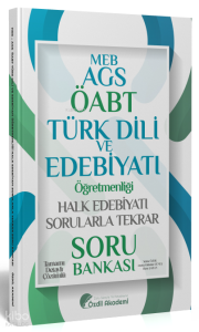 Özdil Akademi ÖABT MEB-AGS Türk Dili ve Edebiyatı Halk Edebiyatı Sorularla Tekrar Soru Bankası Çözümlü