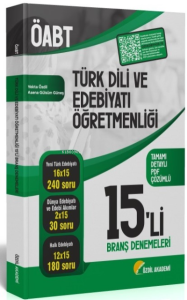 Özdil Akademi ÖABT Türk Dili ve Edebiyatı 15 li Deneme Çözümlü - Yekta