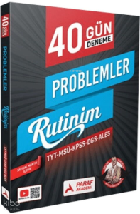 Paraf Yayınları TYT MSÜ KPSS DGS ALES Problemler 40 Günde Deneme Rutinim