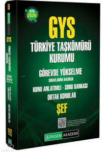 Pegem Akademi 2026 GYS Türkiye Taşkömürü Kurumu Görevde Yükselme Sınavlarına Hazırlık Konu Anlatımlı Soru Bankası Ortak Konular ŞEF
