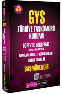 Pegem Akademi 2026 GYS Türkiye Taşkömürü Kurumu Görevde Yükselme Sınavlarına Hazırlık Konu Anlatımlı Soru Bankası Ortak Konular BAŞMÜHENDİS