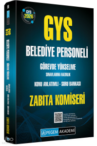 Pegem Akademi 2026 GYS Zabıta Komiseri Belediye Personeli Hazırlık Konu Anlatımlı Soru Bankası