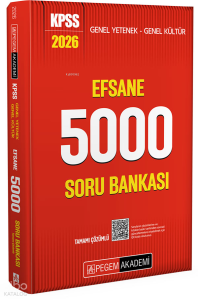 Pegem Akademi 2026 KPSS Genel Yetenek Genel Kültür Efsane 5000 Tamamı Çözümlü Soru Bankası