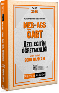 Pegem Akademi 2026 MEB AGS ÖABT Özel Eğitim Öğretmenliği Tamamı Çözümlü Soru Bankası