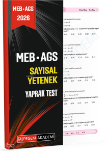 Pegem Akademi 2026 MEB AGS Sayısal Yetenek Yaprak Test