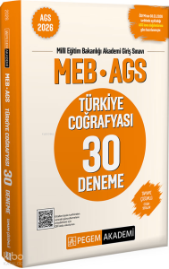 Pegem Akademi 2026 MEB AGS Türkiye Coğrafyası 30 Deneme
