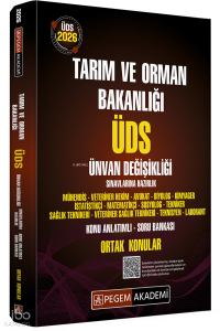 Pegem Akademi 2026 ÜDS Tarım ve Orman Bakanlığı Ünvan Değişikliği Sınavlarına Hazırlık Konu Anlatımlı Soru Bankası