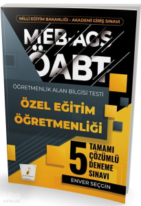 Pelikan MEB-AGS ÖABT Özel Eğitim Öğretmenliği Tamamı Çözümlü 5 Deneme Sınavı