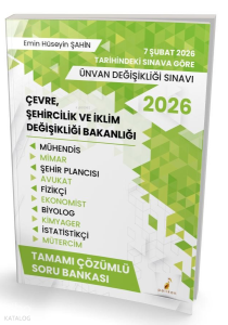 Pelikan Yayınevi 2026 Çevre Şehircilik ve İklim Değişikliği Bakanlığı Tamamı Çözümlü Soru Bankası