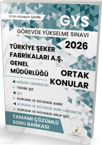 Pelikan Yayınevi 2026 GYS Türkiye Şeker Fabrikaları A.Ş Genel Müdürlüğü Ortak Konular Tamamı Çözümlü Soru Bankası