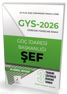 Pelikan Yayınevi GYS 2026 Görevde Yükselme Sınavı Göç İdaresi Başkanlığı Şef Tamamı Çözümlü 3 Deneme Sınavı
