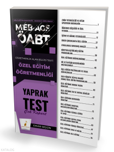 Pelikan Yayınevi MEB-AGS ÖABT Özel Eğitim Öğretmenliği Yaprak Test