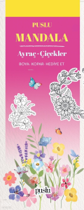 Puslu Mandala Ayraç - Çiçekler;Boya-Kopar-Hediye Et