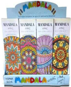 Puslu Mandala Ayraç - Yetişkin Set;Boya-Kopar-Hediye Et