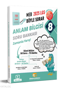 Sinan Kuzucu Yayınları 8. Sınıf 2025 Lgs Meb Böyle Sorar Anlam Bilgisi Soru Bankası Video Çözümlü