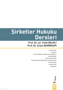 Şirketler Hukuku Dersleri