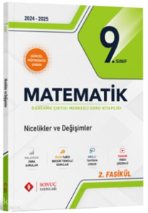 Sonuç Yayınları 9. Sınıf Matematik Nicelikler Ve Değişimler