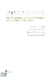 Sporcu Algı Tekniği;Spor Psikologları ve Klinik Psikologlar için El Kitabı ve Materyaller