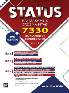 Status Kaymakamlık Çalışma Kitabı 7330 Açıklamalı ve Çözümlü Soru - 3 CİLT