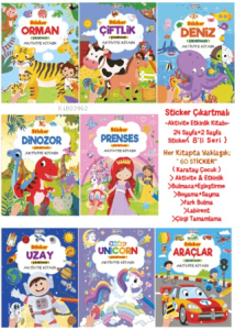Sticker Çıkartmalı Aktivite Kitabı (8 Kitap)