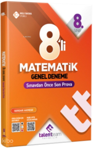 Talentteam Yayınları 8. Sınıf TT Matematik 8'li Genel Deneme